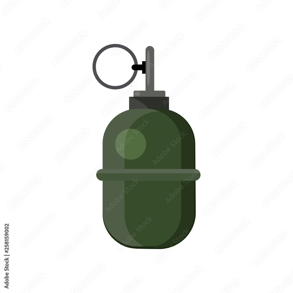 Obraz premium Airsoft gun illustration. Danger, explosion, bomb. Weapon concept. Vector illustration can be used for topics like army, war, defense