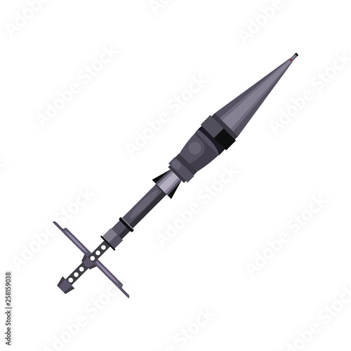 Anti-tank rocket propelled illustration. Danger, explosion, bomb. Weapon concept. Vector illustration can be used for topics like army, war, defense 