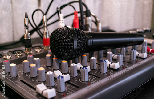 microphone and sound mixer