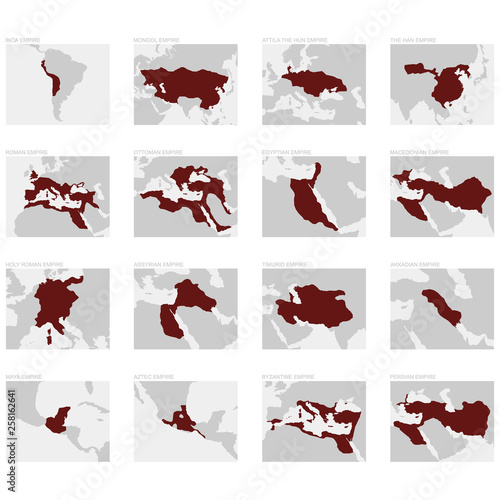 vector map of the greatest world empires
