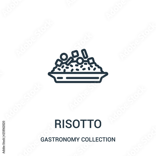risotto icon vector from gastronomy collection collection. Thin line risotto outline icon vector illustration.