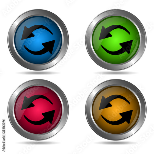 Free Download Recycle icon. Set of round color icons. - GFXLoad