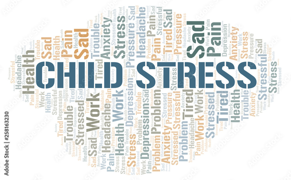 Fototapeta premium Child Stress word cloud.