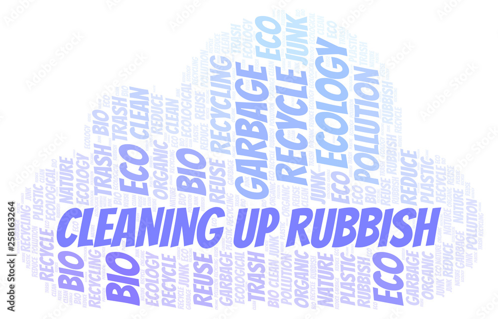 Cleaning Up Rubbish word cloud.