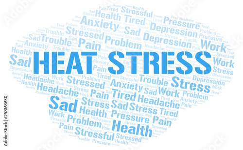 Heat Stress word cloud.