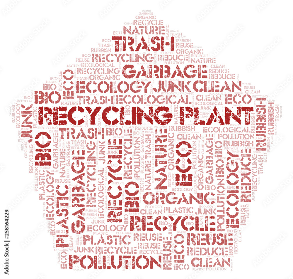 Recycling Plant word cloud.