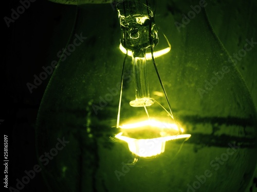 lamp on black background