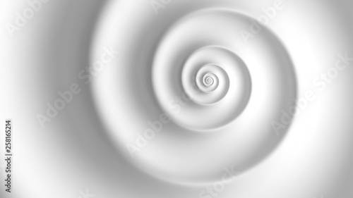 Fibonacci spiral white abstract vector background. Golden ratio