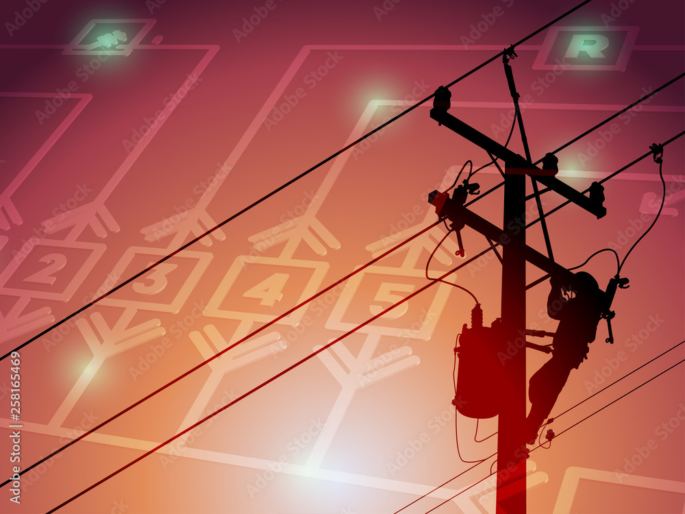 High Voltage Power Lines Diagram