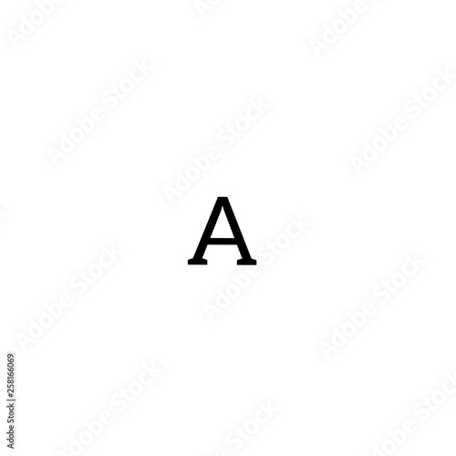 sign with letters isolated on white a