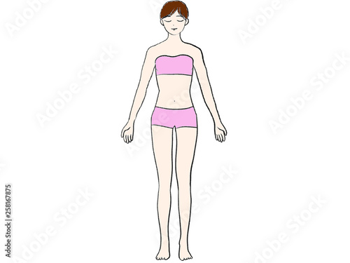 女性の全身