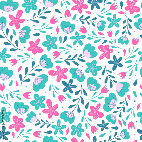 Colorful seamless pattern on white background