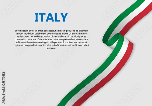 Italy Waving Flag vector illustration