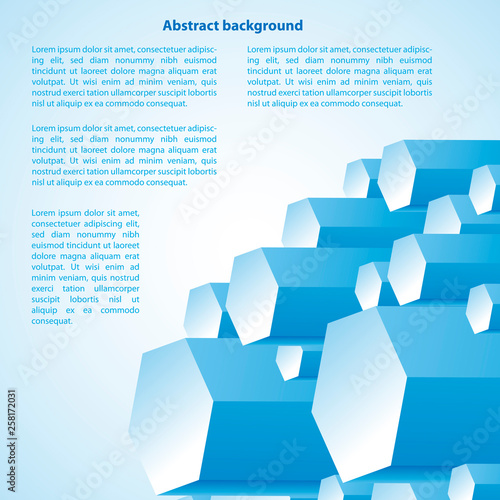 Blue cristal. Vector illustration for your business presentation