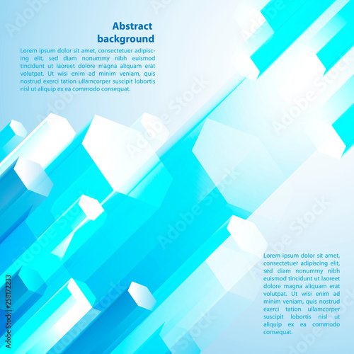 Blue cristal. Vector illustration for your business presentation