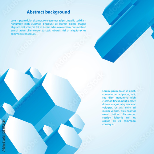 Blue cristal. Vector illustration for your business presentation