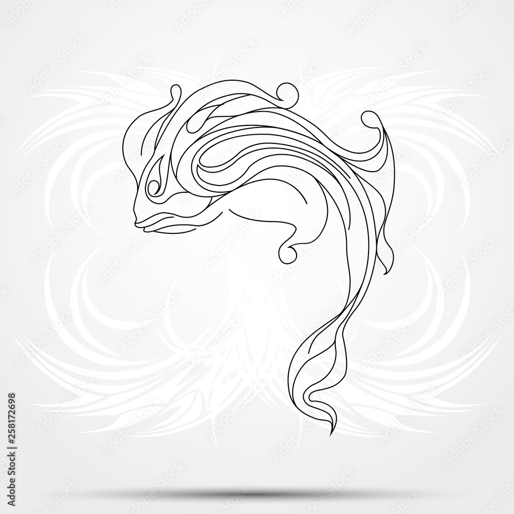 Naklejka premium Sharp tribal tattoo