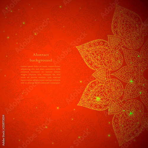 Red indian ornament