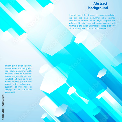 Blue cristal. Vector illustration for your business presentation