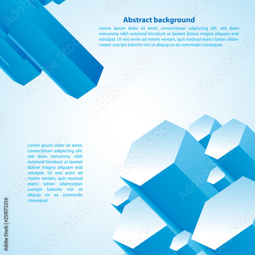 Blue cristal. Vector illustration for your business presentation