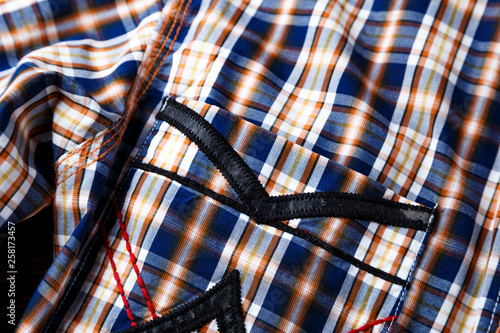 plaid shirt pocket