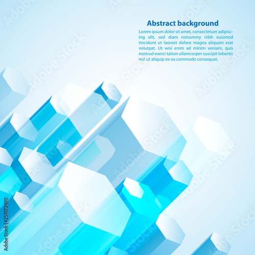 Blue cristal. Vector illustration for your business presentation