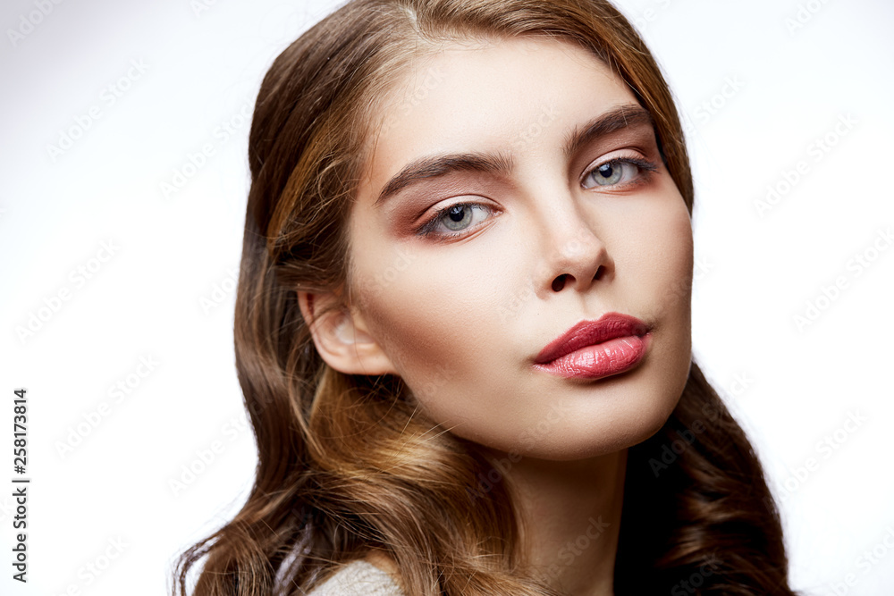 Beauty Portrait. Beautiful Spa Woman beauty headshot make up Beauty Portrait. Beautiful Spa Woman beauty headshot make up
