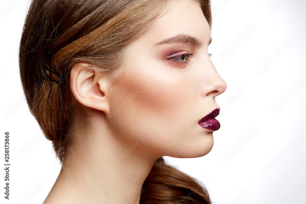 Beauty Portrait. Beautiful Spa Woman beauty headshot make up Beauty Portrait. Beautiful Spa Woman beauty headshot make up