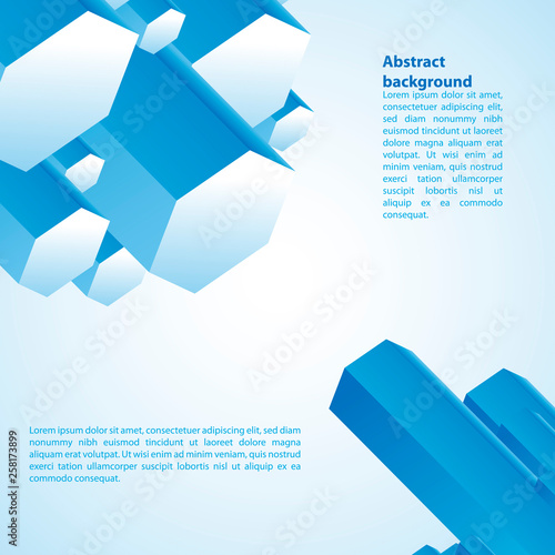 Blue cristal. Vector illustration for your business presentation