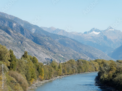 Photography Au fil du Rhône entre Sion, Niedergampel et Rarogne dans le Valais Suisse