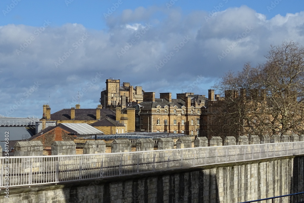 Views of York Wall. Yorkshire, England, UK Views of York Wall. Yorkshire, England, UK