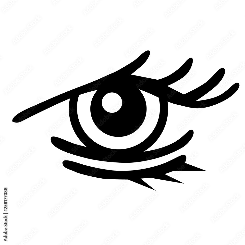 Eye flat illustration on white