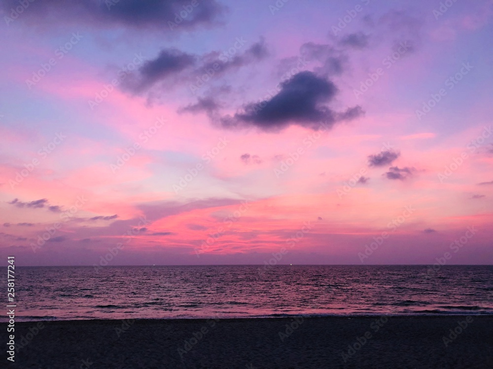 Sonnenuntergang Insel Urlaub Thailand Traumhaft Rot 