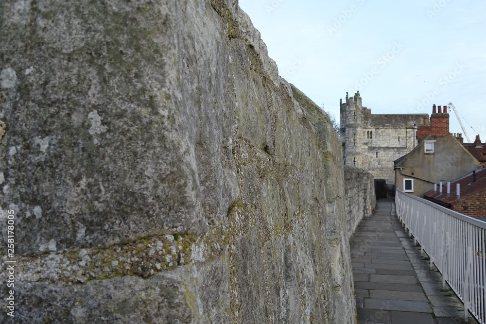 Monk Bar and the York Wall. Yorkshire, England, UK