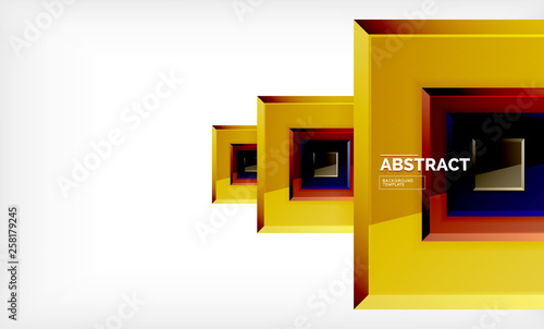 Geometric abstract background, modern square design