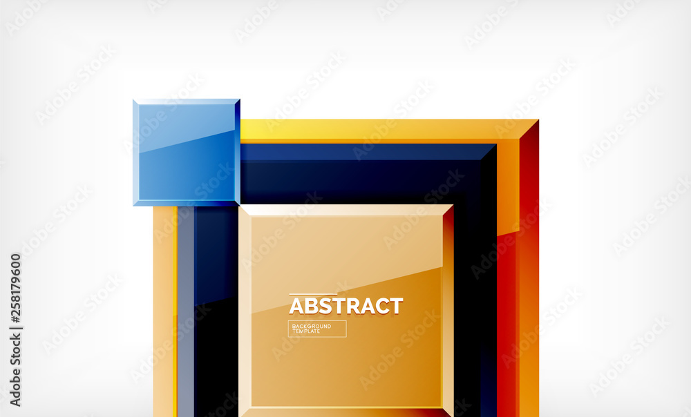 Square abstract background, glossy geometric design Square abstract background, glossy geometric design