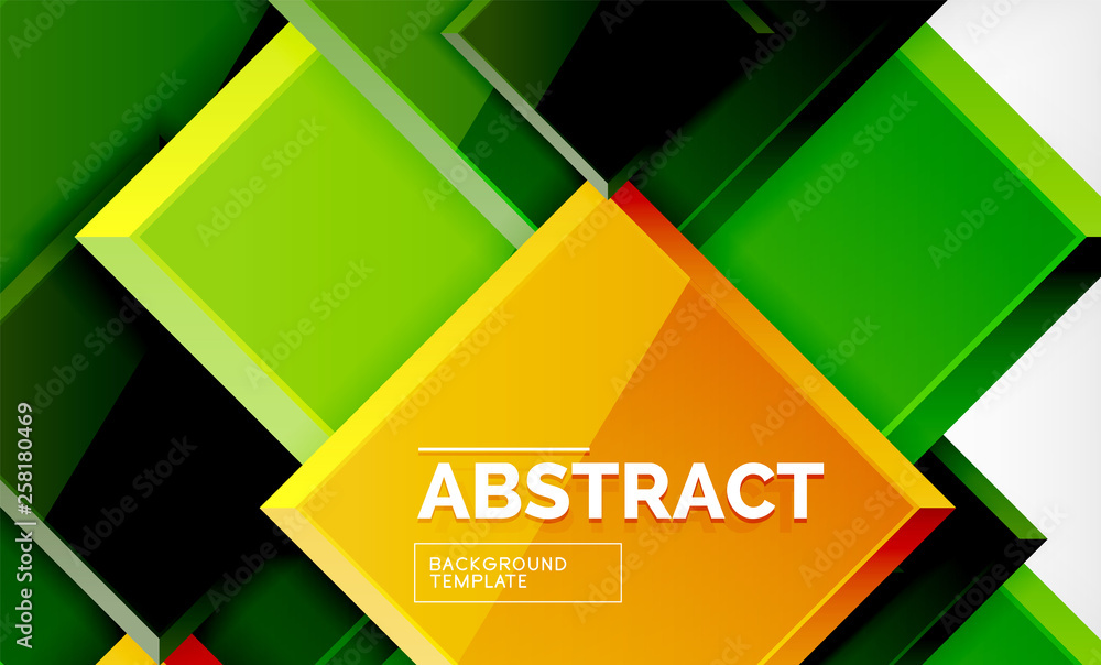 Square abstract background, glossy geometric design Square abstract background, glossy geometric design