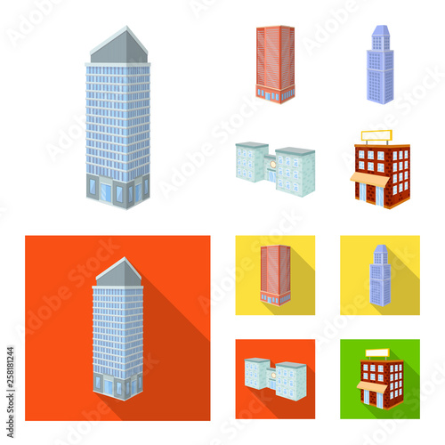 Isolated object of construction and building symbol. Collection of construction and estate vector icon for stock. photo