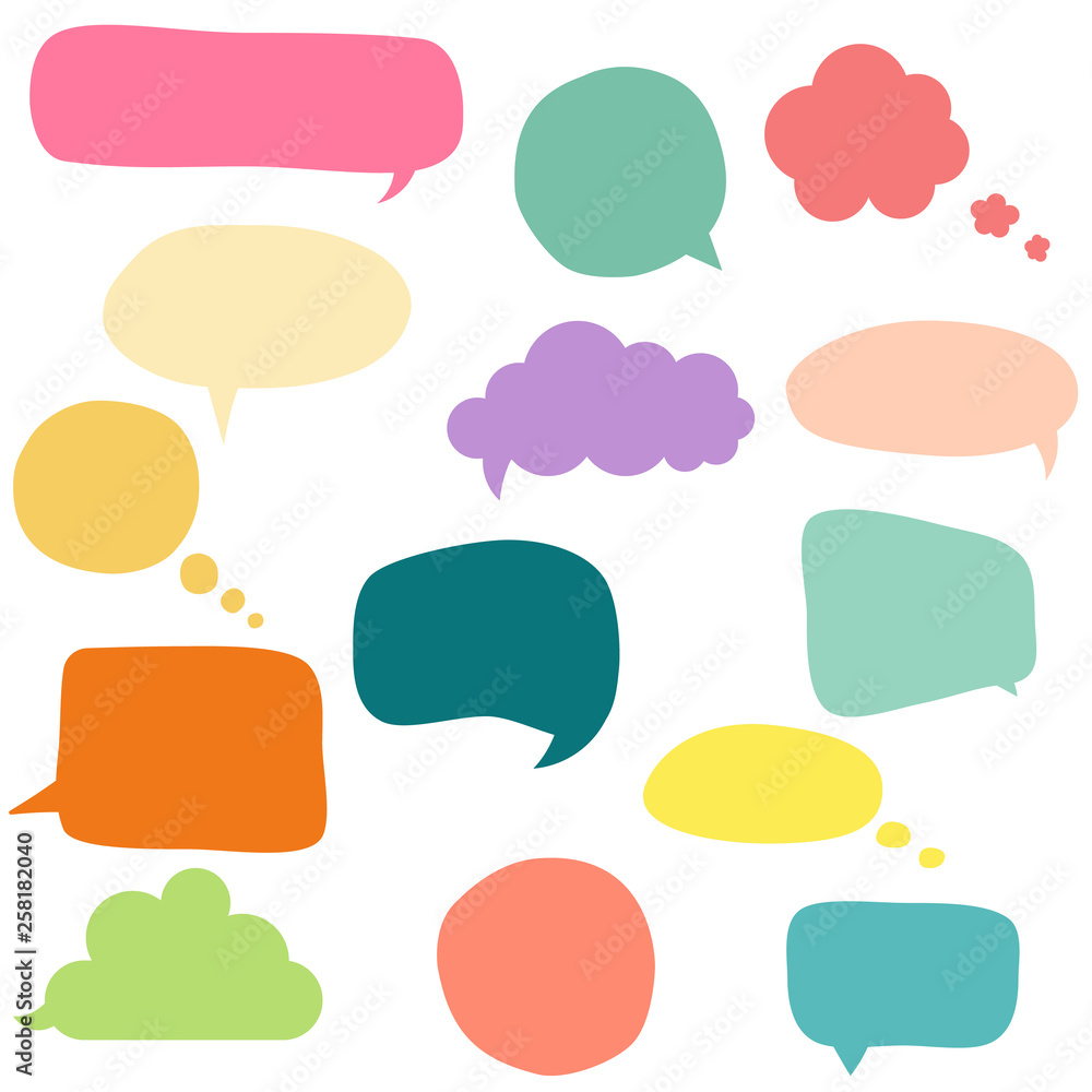 Speech bubbles set Speech bubbles set