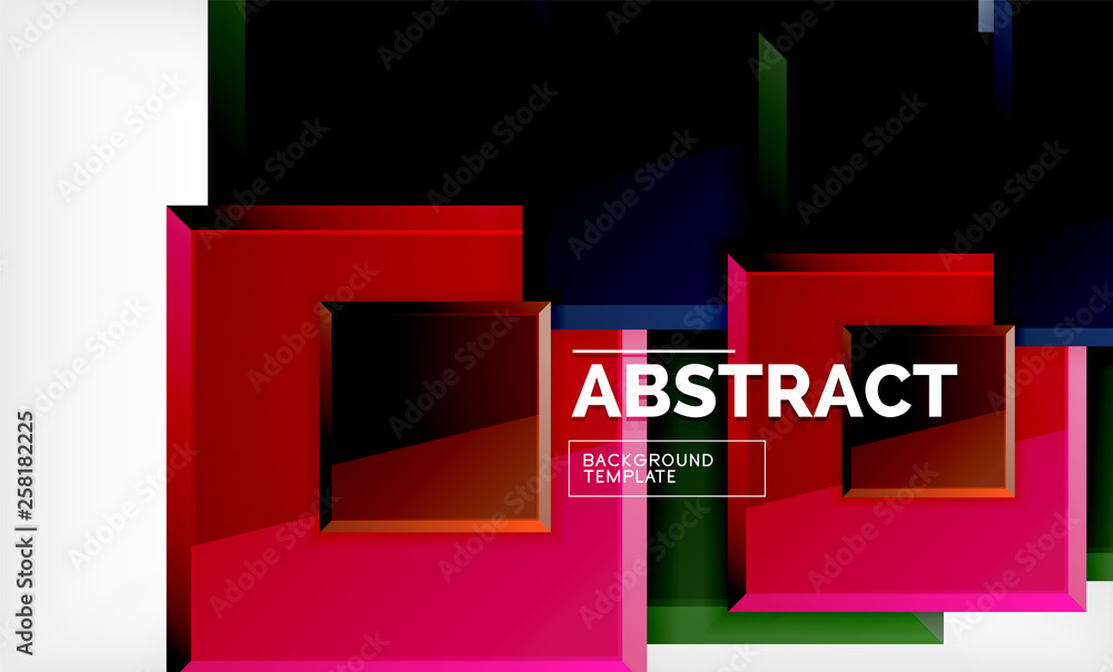Square geometrical background Square geometrical background