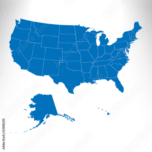 USA map back