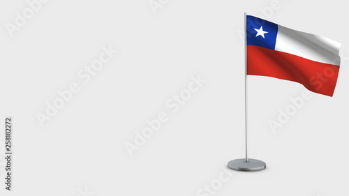 Chile 3D waving flag illustration.