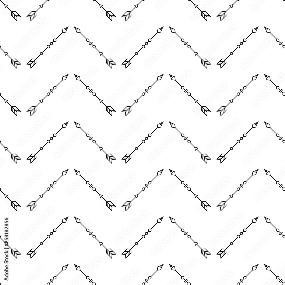 Zig zag arrows seamless pattern on white background Zig zag arrows seamless pattern on white background
