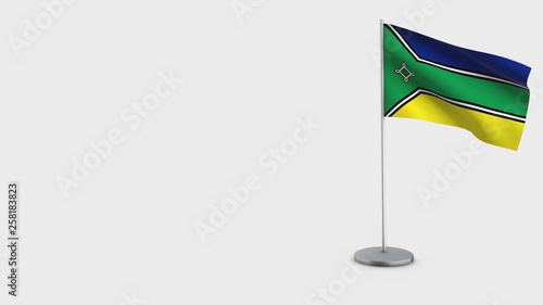 Amapa 3D waving flag illustration.