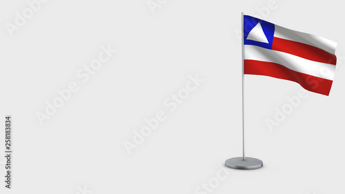 Bahia 3D waving flag illustration.