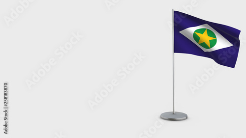 Mato Grosso 3D waving flag illustration.