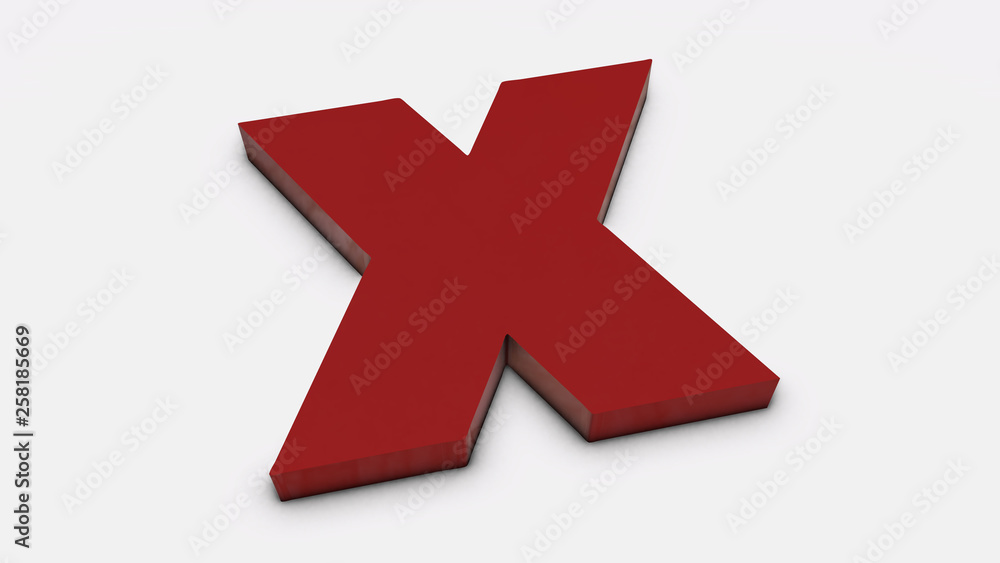 Fototapeta premium red cross on white background