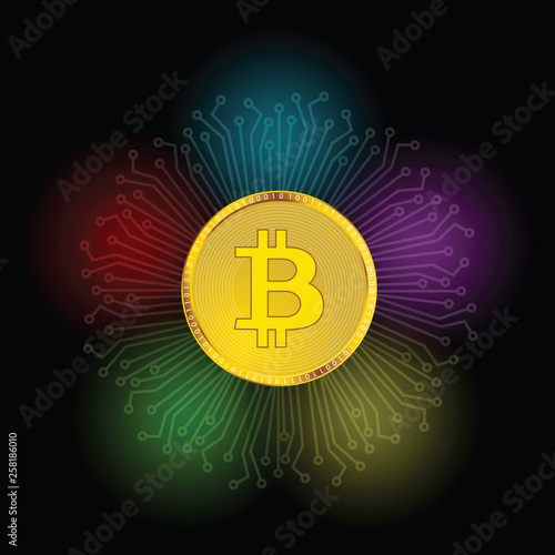 Cryptocurrency money illustration