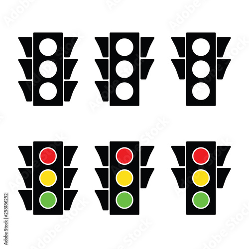 Traffic Lights Icon set illustration