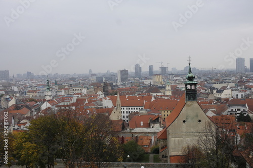 Wallpaper Mural Panoramic view of Bratislava city, capital of Slovakia, with St Martin's church dome dominant in shot. View from the Bratislava castle. Torontodigital.ca